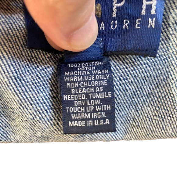 Vintage 90s RALPH by Ralph Lauren Western Blue Denim Jacket Womens 12 L - Picture 5 of 11